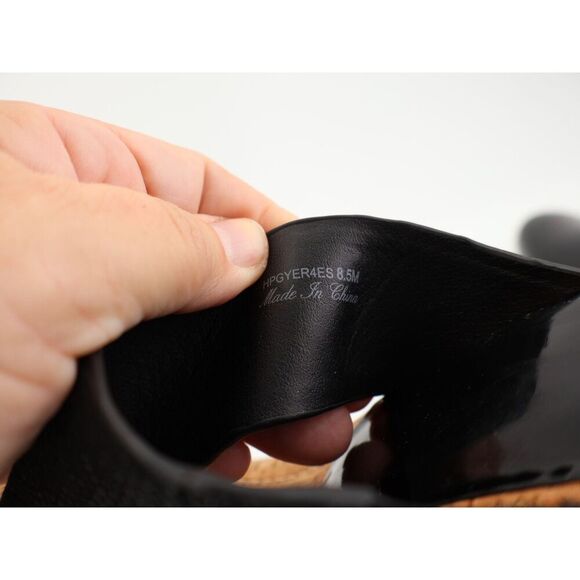 Donald J. Pliner Gyer2 Womens Leather Slip On Wedge Sandals Black Size 8.5 Thong - Picture 5 of 13